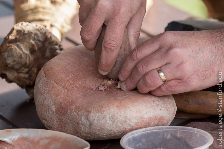 making ochre powder